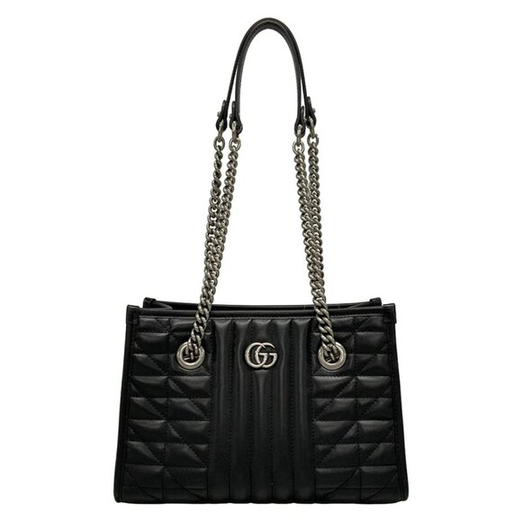 GUCCI GG Marmont 681483 Black Leather - Tote Bag - Picture 1 of 16